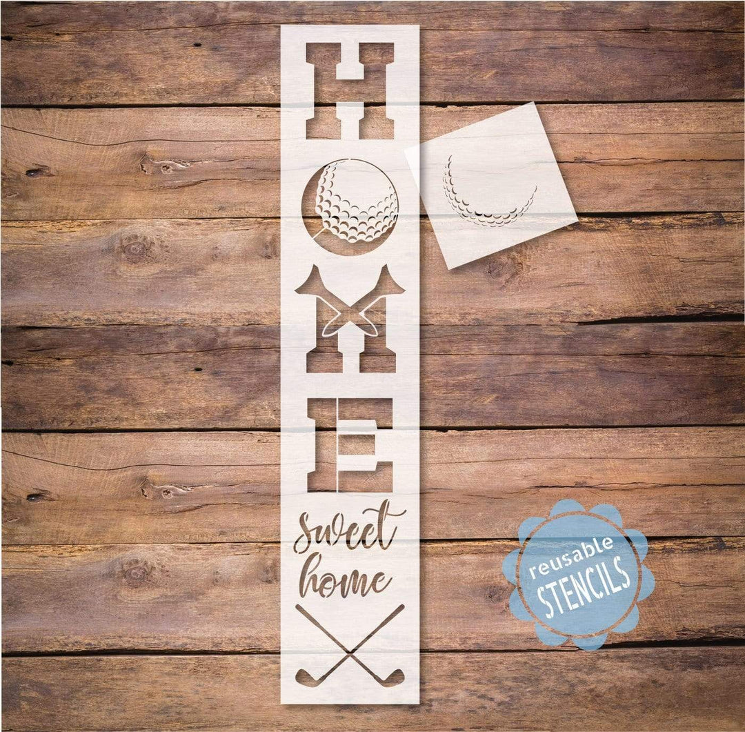 WallCutz  GOLF porch stencil - Home Sweet Home Stencil