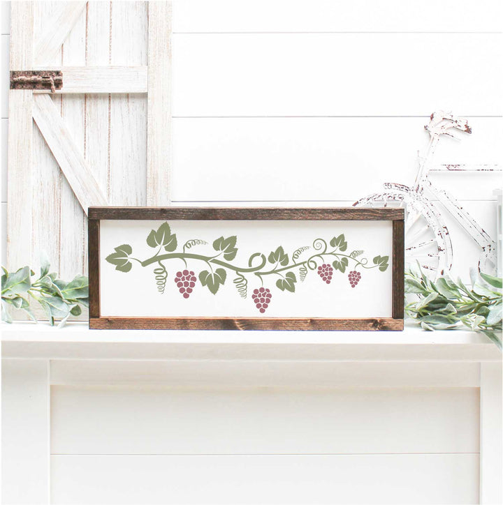 WallCutz  Grape Vine / 2pc Pattern Stencil Stencil