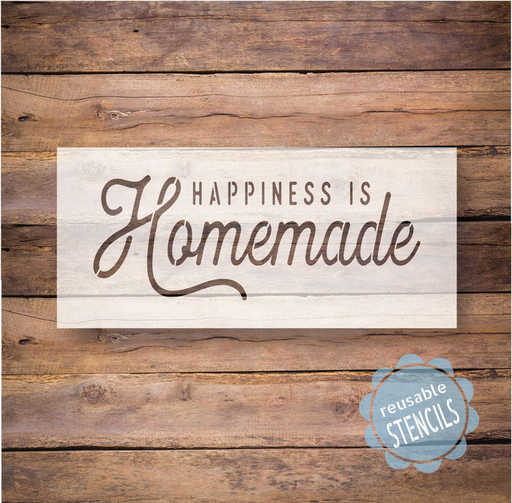 WallCutz  Happiness is Homemade - Stencil Stencil