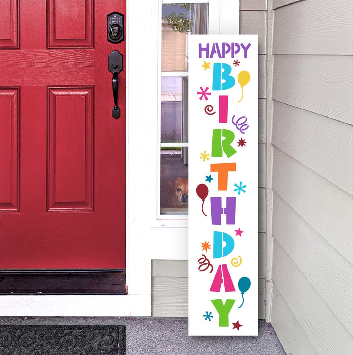 WallCutz  Happy Birthday Porch Stencil Stencil