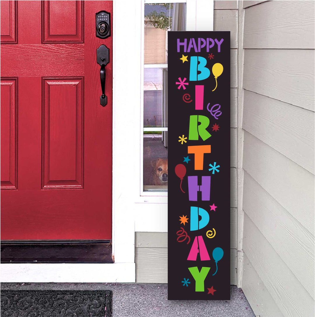 WallCutz  Happy Birthday Porch Stencil Stencil