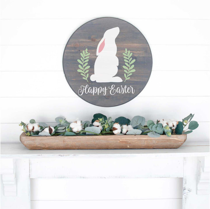 WallCutz  Happy Easter Bunny - wreath stencil Stencil