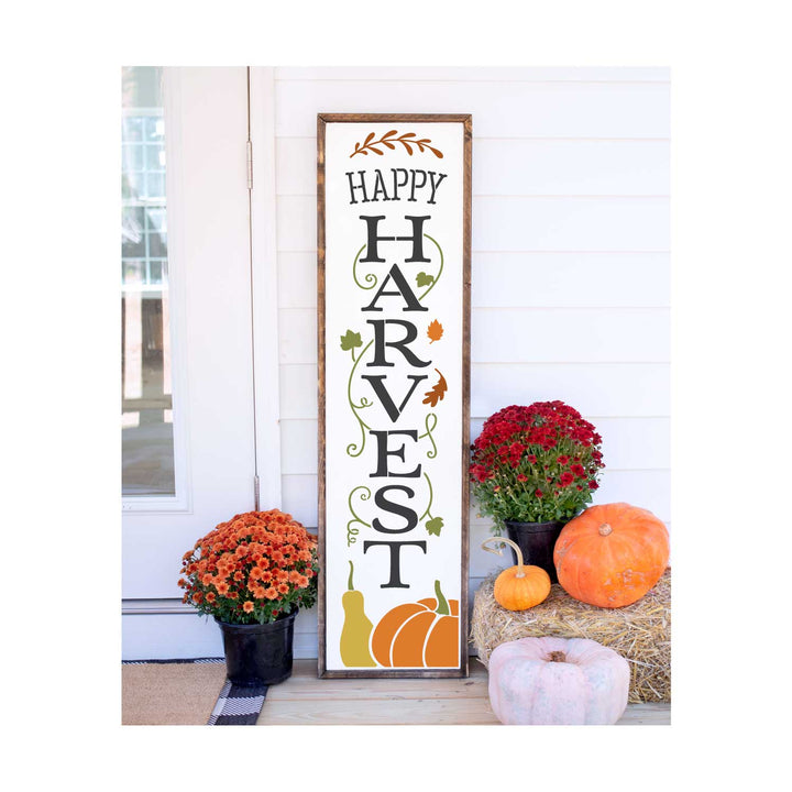 WallCutz  Happy Harvest / Fall Porch Stencil Stencil