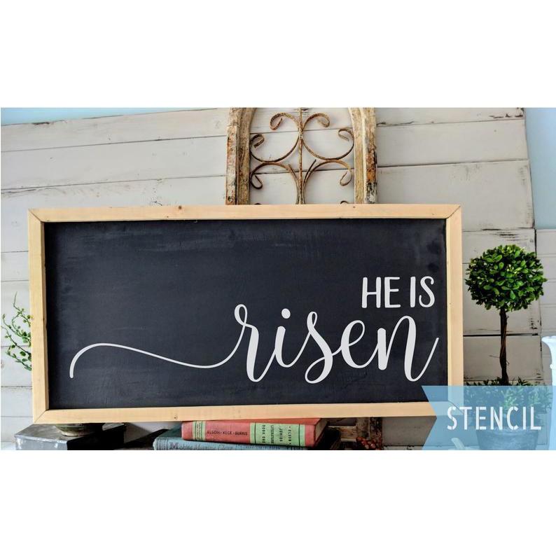 WallCutz  He Is Risen Easter Stencil Stencil