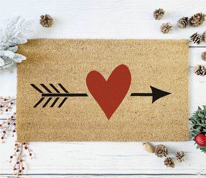 WallCutz  Heart Arrow - Valentine door mat stencil Stencil