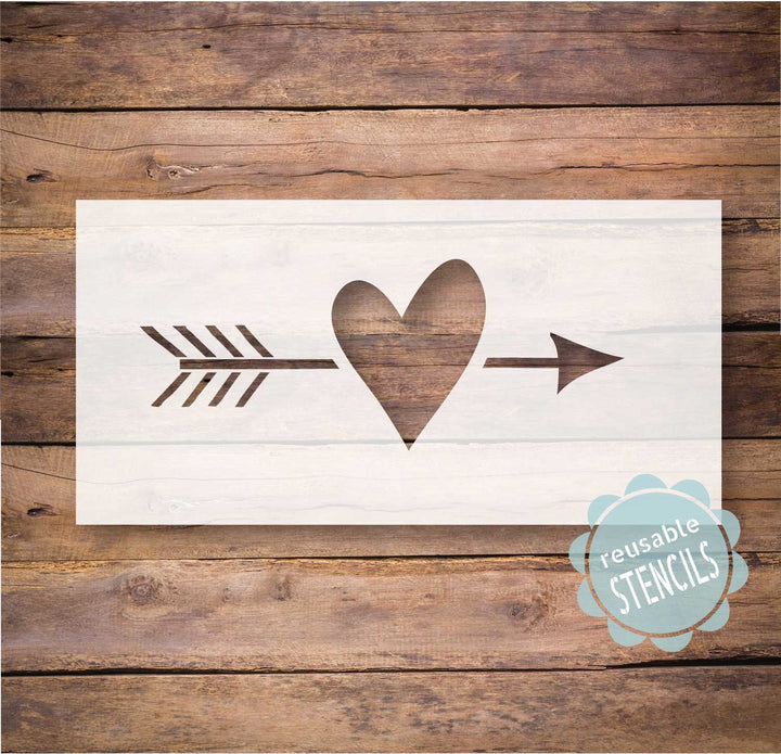 WallCutz  Heart Arrow - Valentine door mat stencil Stencil