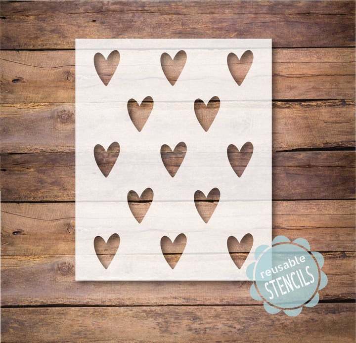 WallCutz  Heart Wall Pattern Stencil Stencil