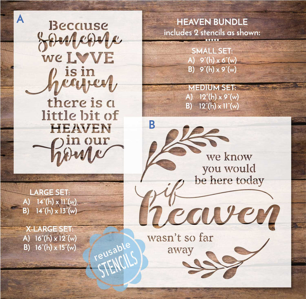 WallCutz  Heaven Bundle - Heaven in our Home stencils Stencil