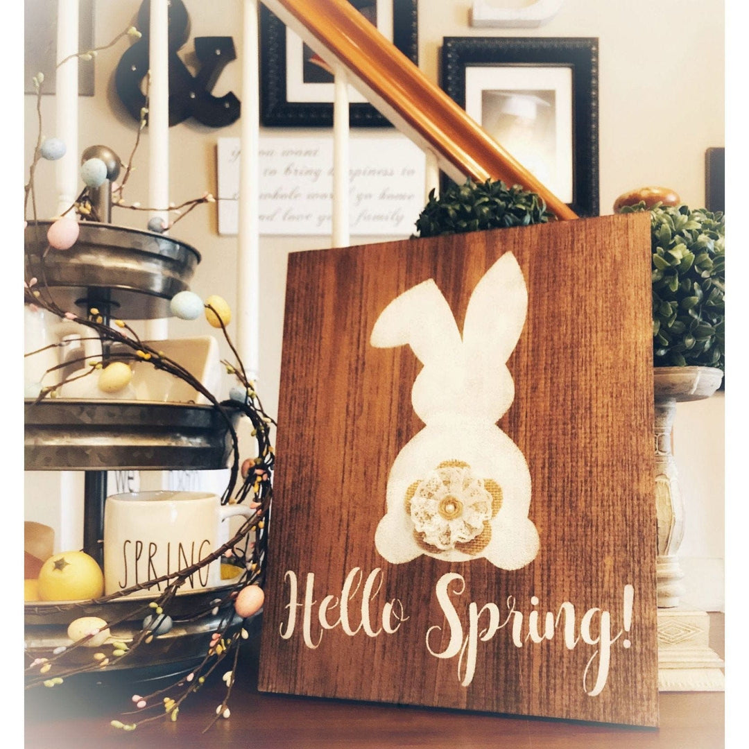 WallCutz  Hello Spring Easter Bunny Stencil Stencil