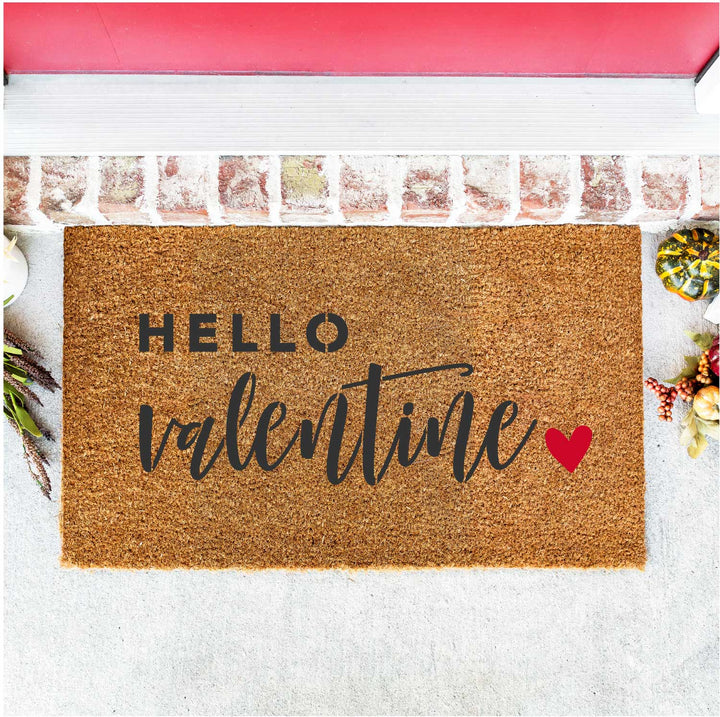 WallCutz  Hello Valentine / door mat stencil Stencil