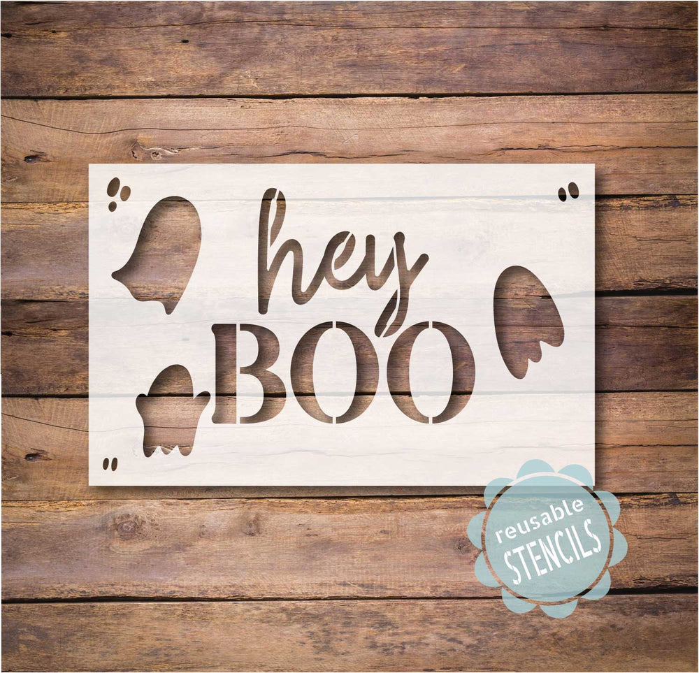 WallCutz  Hey Boo / Halloween Door Mat Stencil Stencil