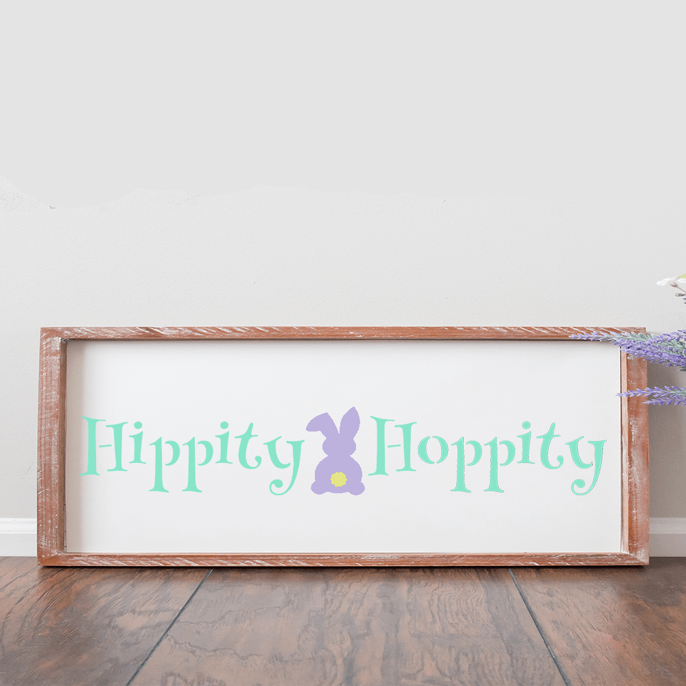 WallCutz  Hippity Hoppity Stencil Stencil