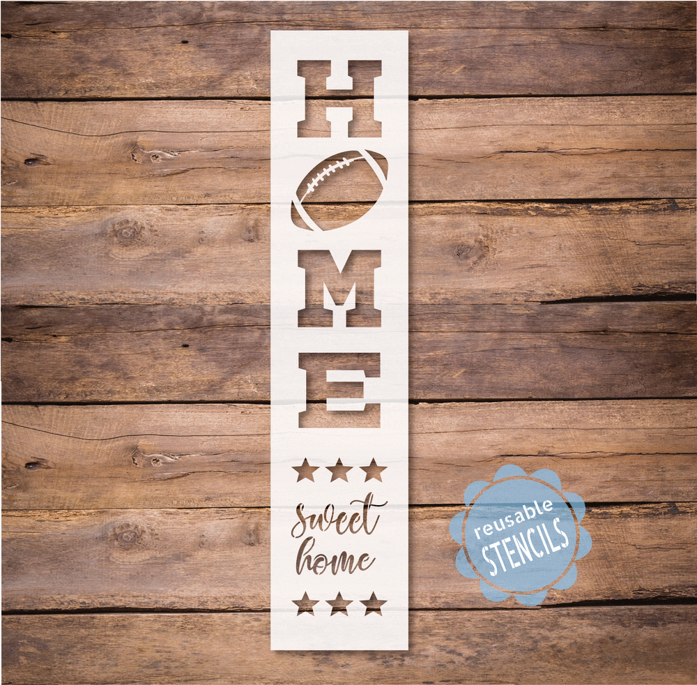 WallCutz  Home Sweet Home - Football Porch stencil Stencil