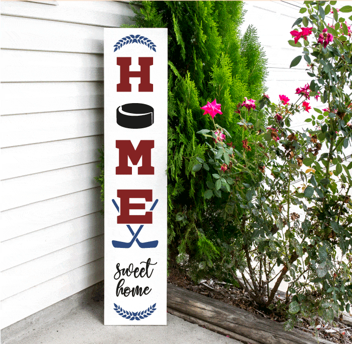 WallCutz  Home Sweet Home - Hockey Porch Stencil Stencil