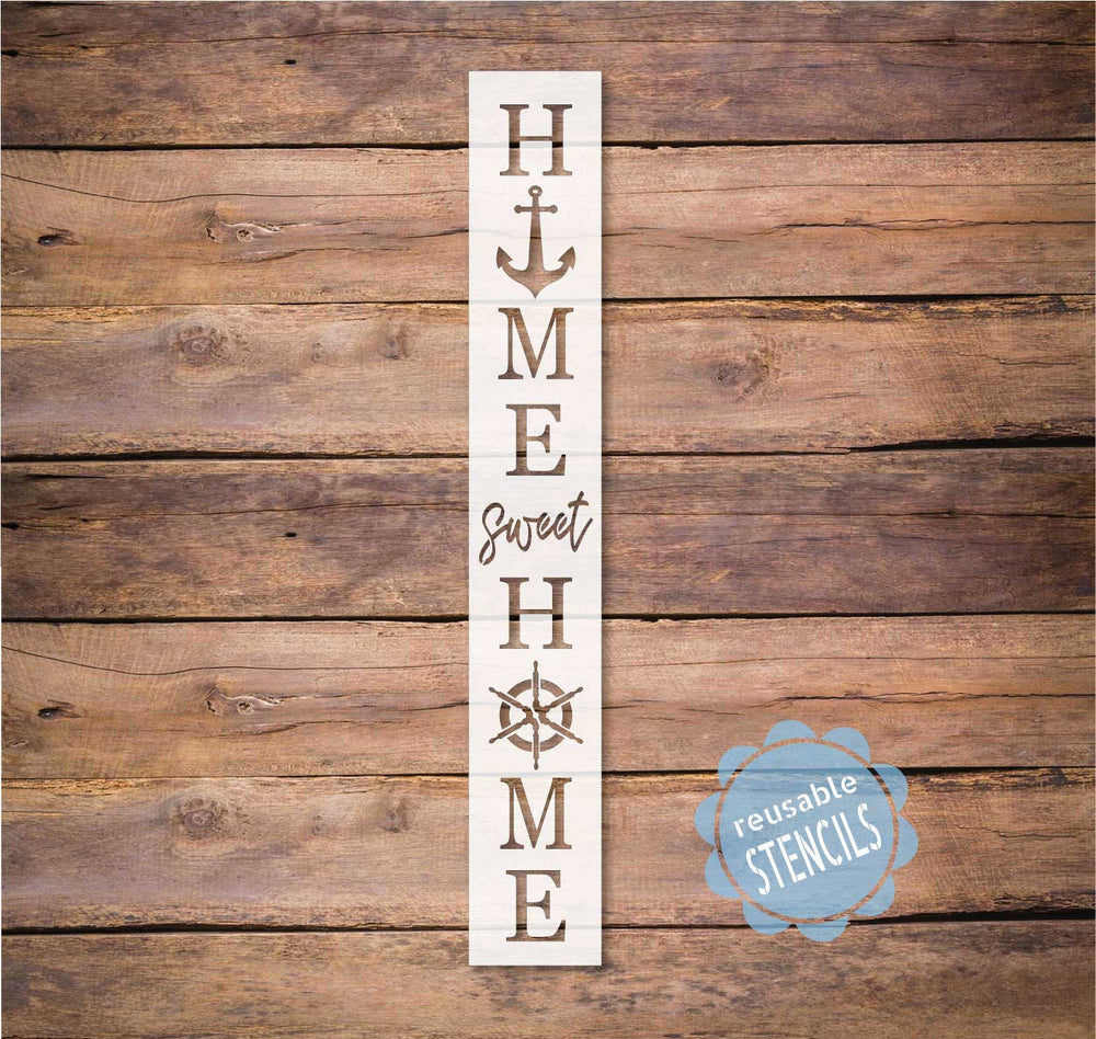 WallCutz  Home Sweet Home Nautical Porch Stencil Stencil