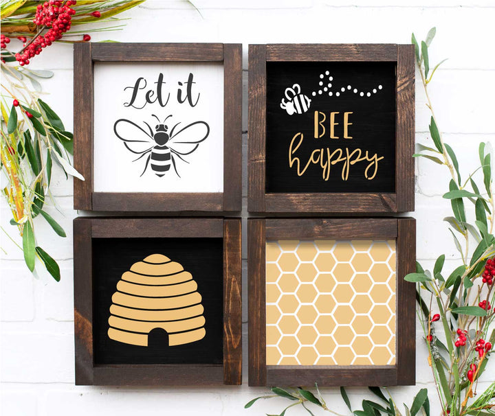 WallCutz  Honey Bundle Beehive stencils Stencil