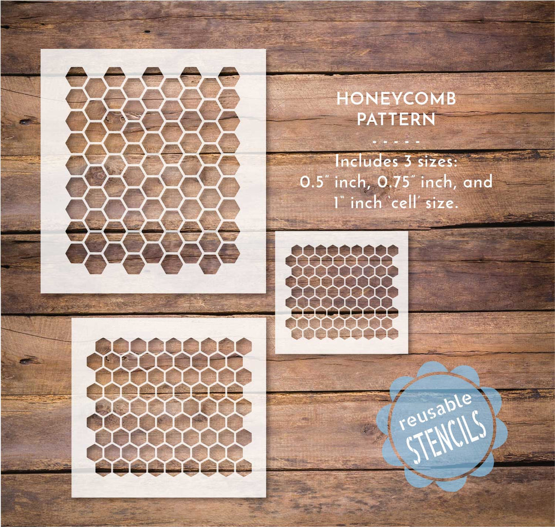 WallCutz  Honeycomb Pattern bundle Stencil