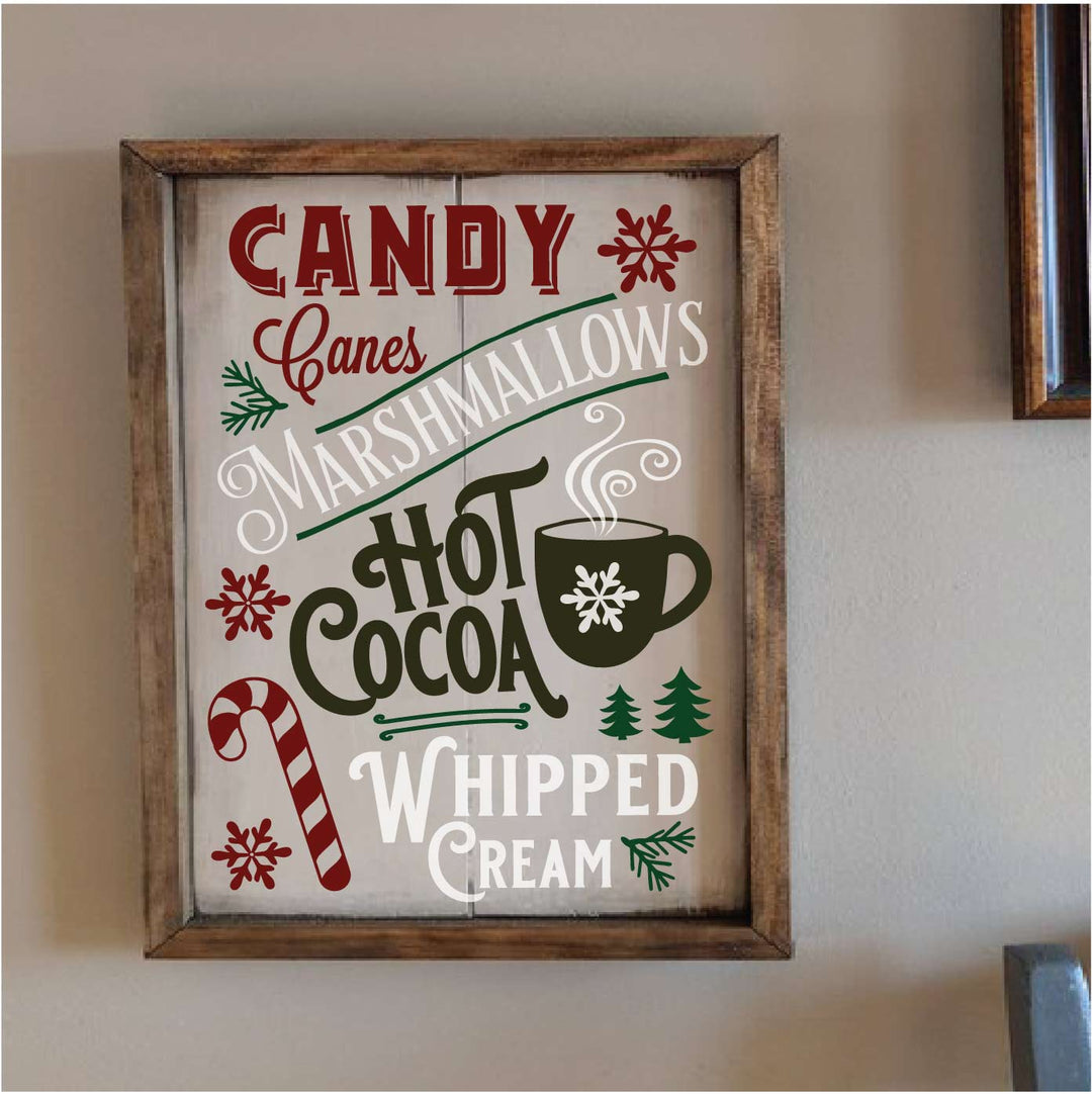 WallCutz  Hot Cocoa Christmas Stencil Stencil