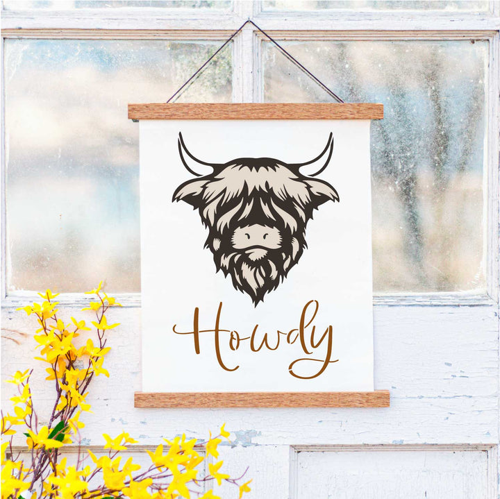 WallCutz  Highland Cow / Howdy Stencil Stencil