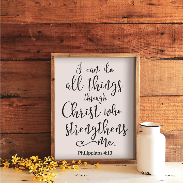 WallCutz  I Can Do All Things Through Christ / Scripture stencil Stencil