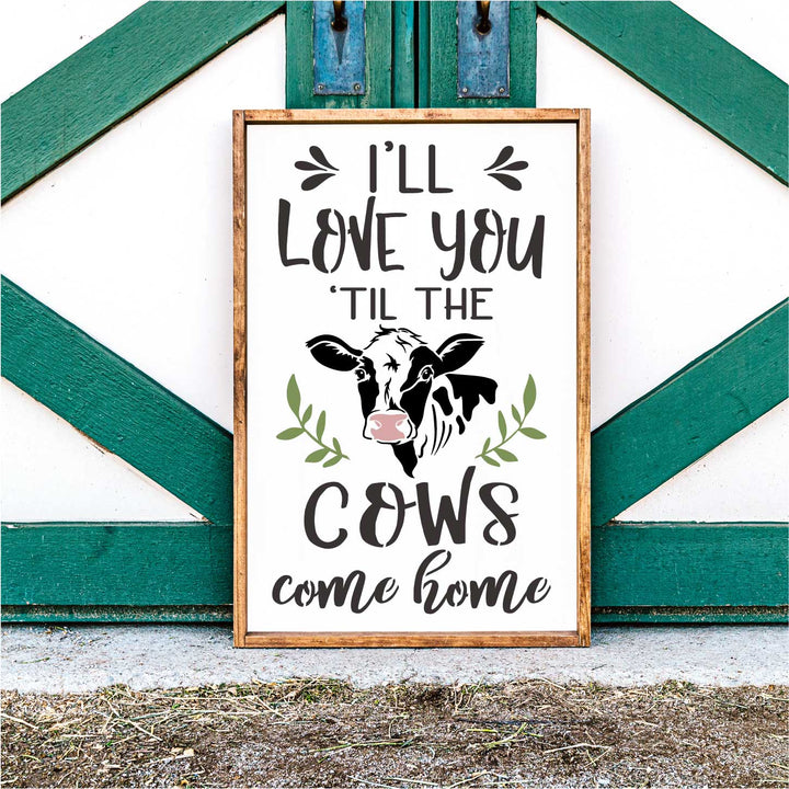 WallCutz  I Love You Til the Cows Come Home / Stencil Stencil