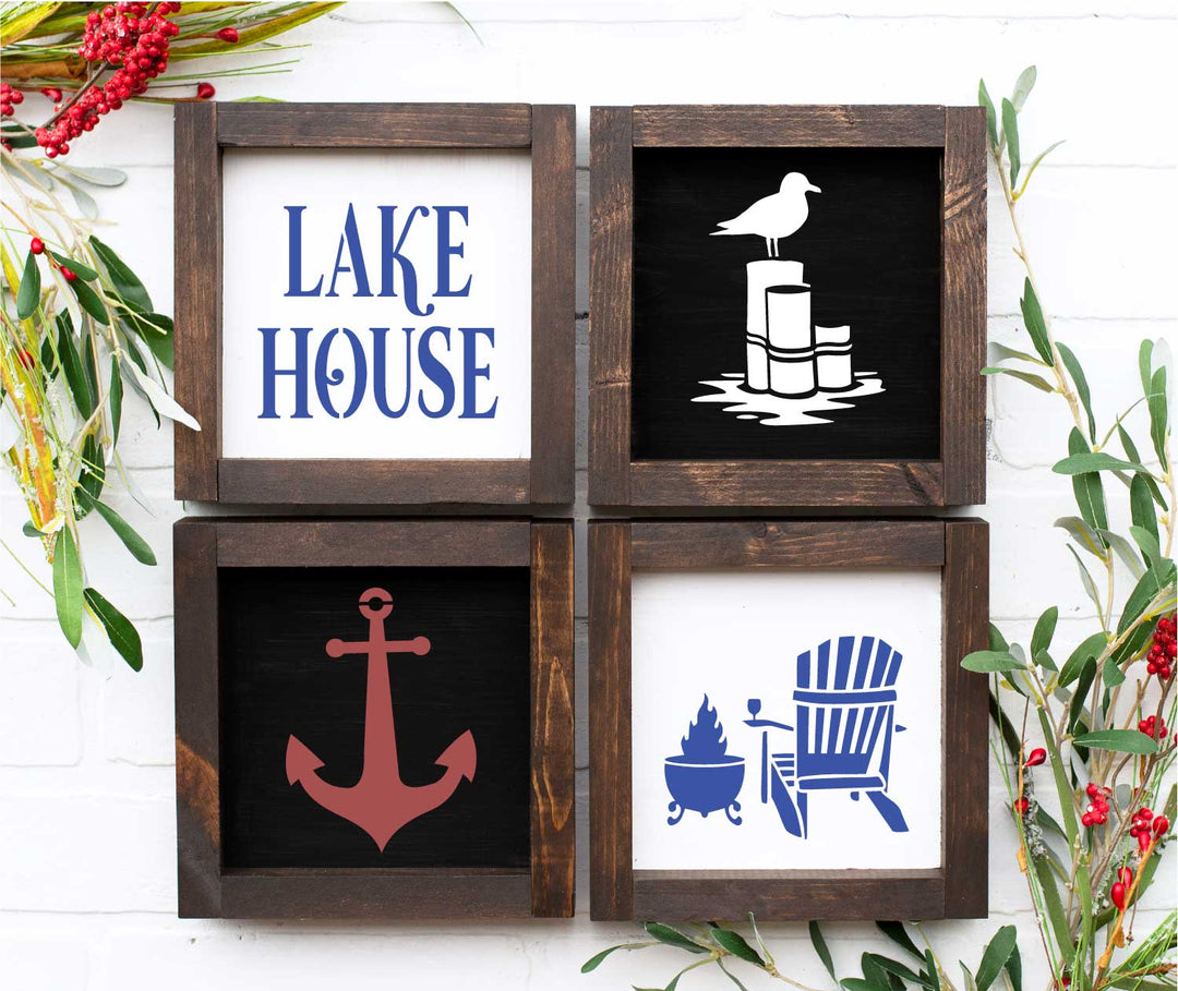 WallCutz  Lake Bundle - Beach Stencils Stencil