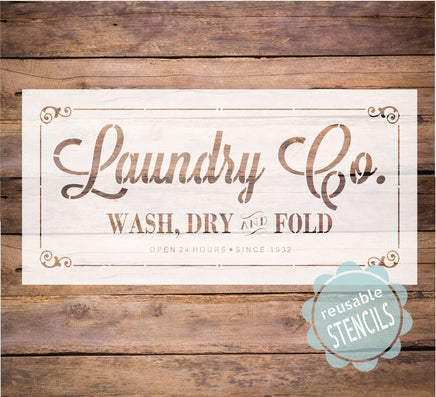 Laundry Co. Stencil| WallCutz Crafts