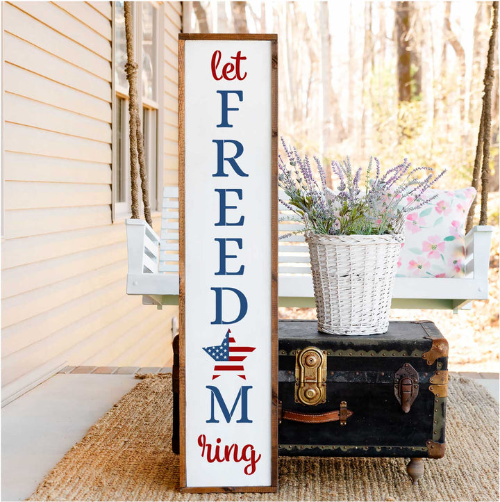 WallCutz  Let Freedom Ring  / Patriotic porch stencil Stencil