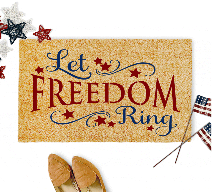 WallCutz  Let Freedom Ring Stencil Stencil