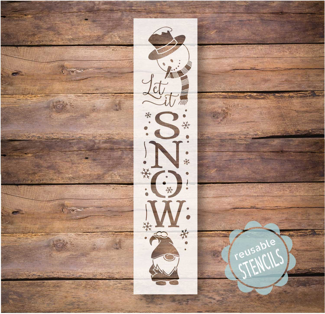 WallCutz  Let it Snow Porch Stencil Stencil