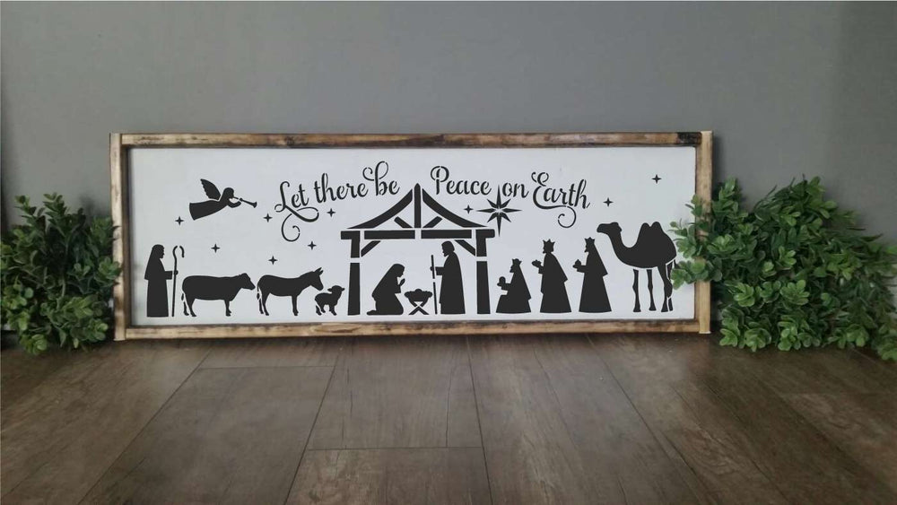 Let There Be Peace Nativity Stencil| WallCutz Crafts