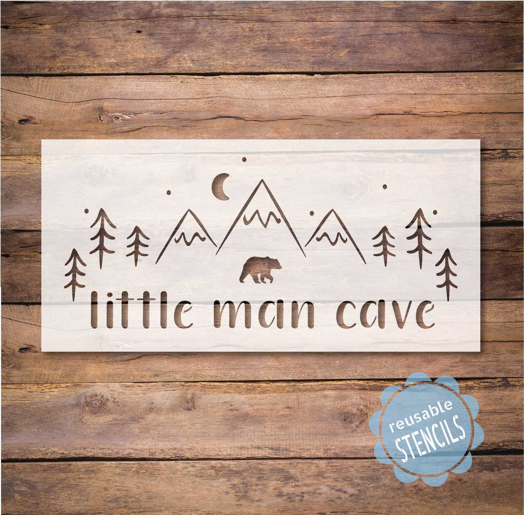 WallCutz  Little Man Cave / Nursery Stencil Stencil