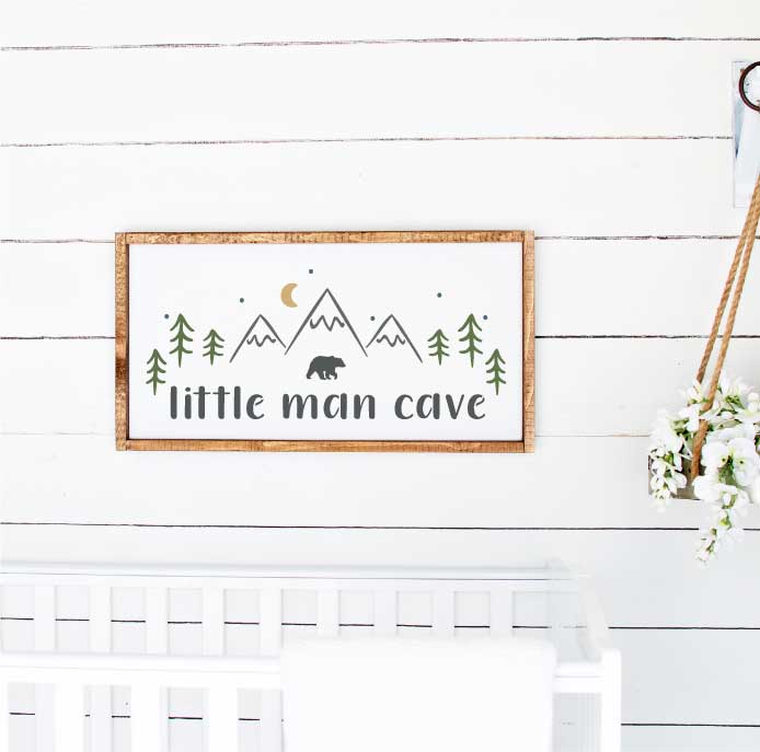 WallCutz  Little Man Cave / Nursery Stencil Stencil