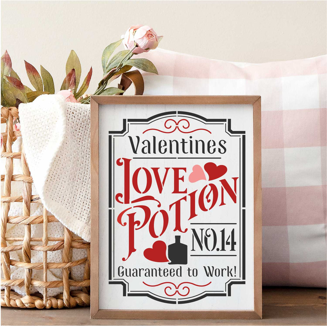 WallCutz  Love Potion / Valentine Stencil Stencil