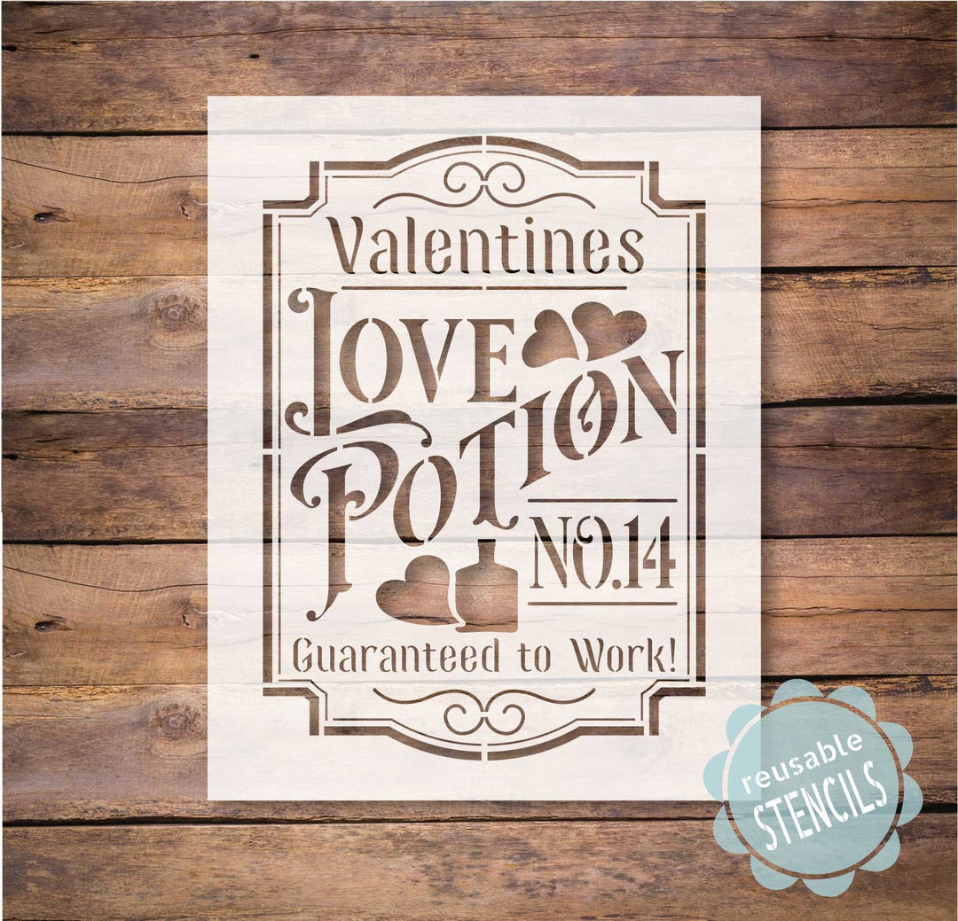 WallCutz  Love Potion / Valentine Stencil Stencil