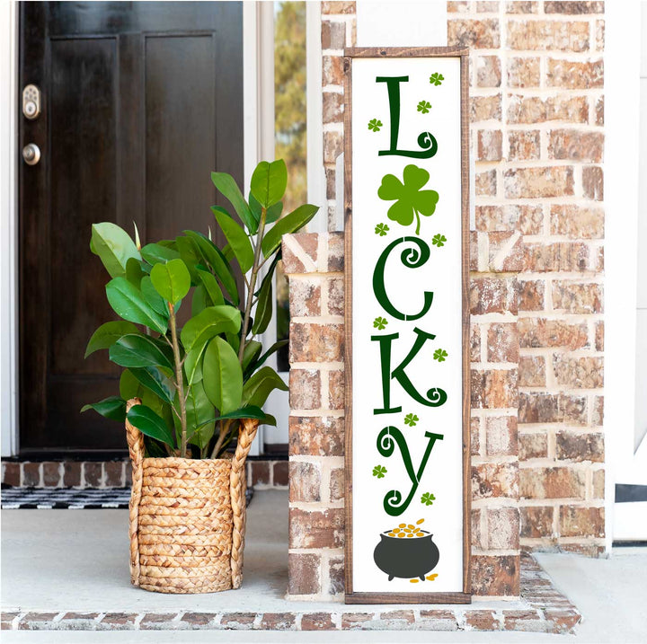 WallCutz  LUCKY Clover / St. Patricks Day Porch Stencil Stencil