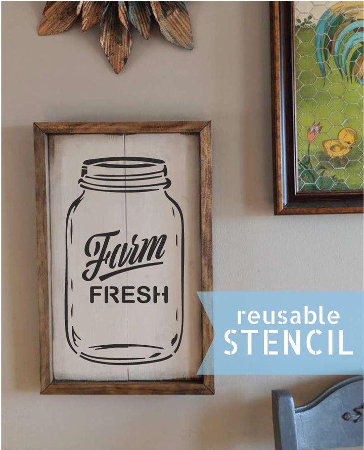 WallCutz  Mason Jar Stencil Stencil