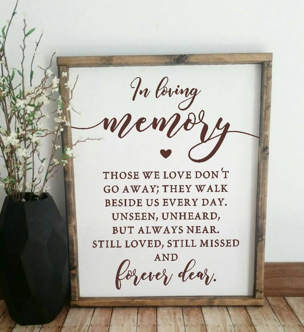 Memorial Poem Stencil - In Loving Memory| WallCutz Crafts