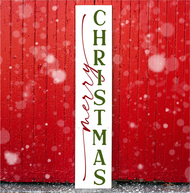 WallCutz  Merry Christmas Porch Stencil Stencil