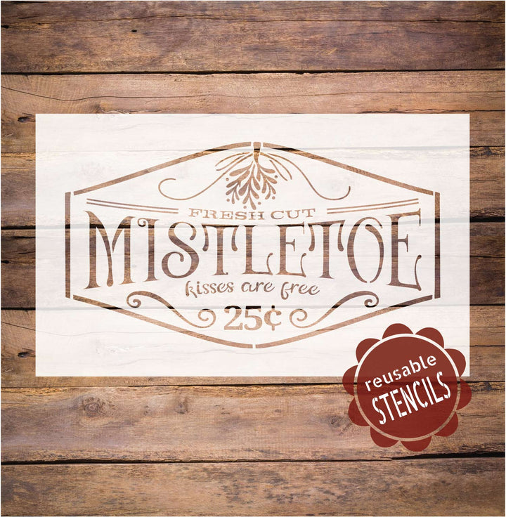 WallCutz  Mistletoe Christmas stencil Stencil