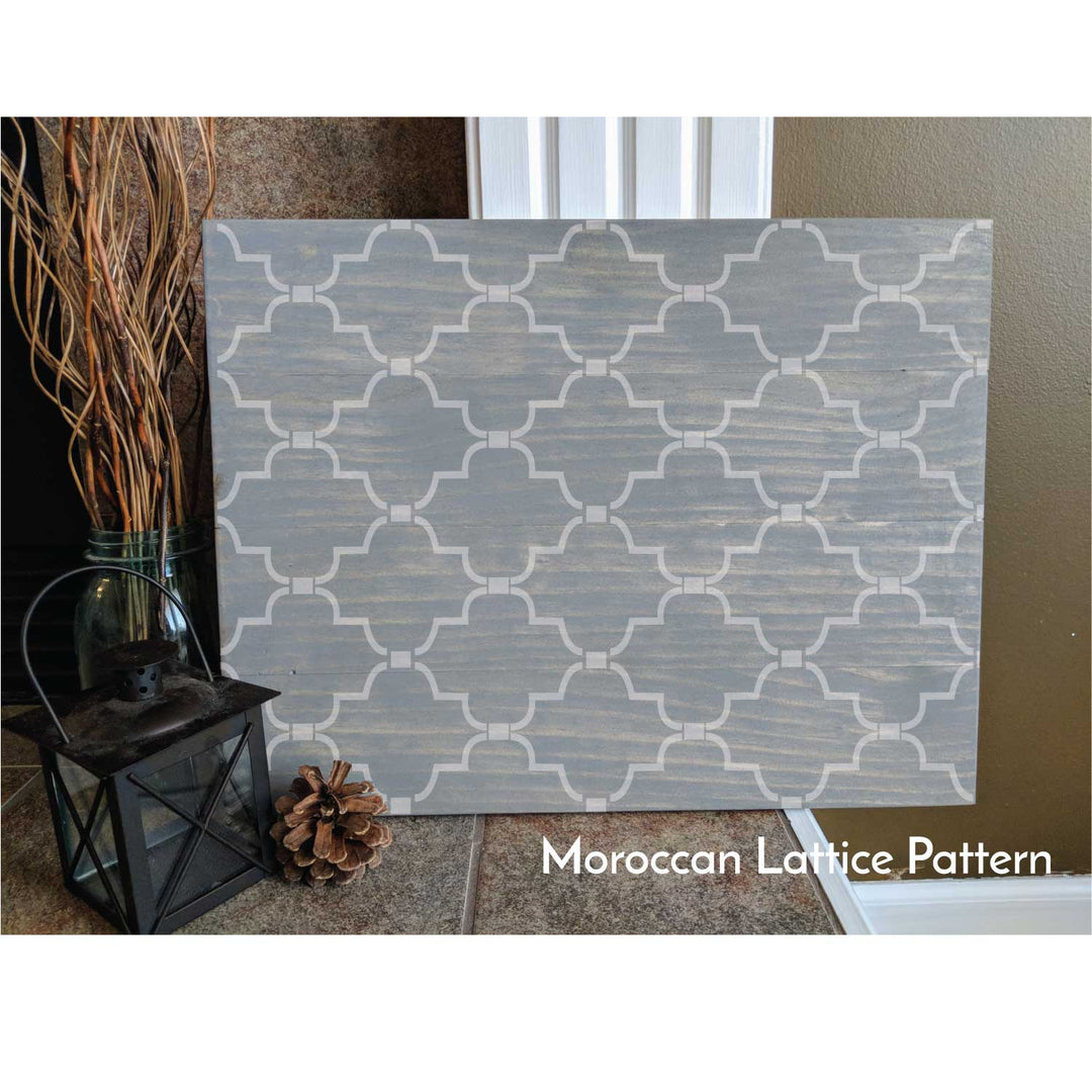 WallCutz  Moroccan Lattice Pattern Stencil Stencil