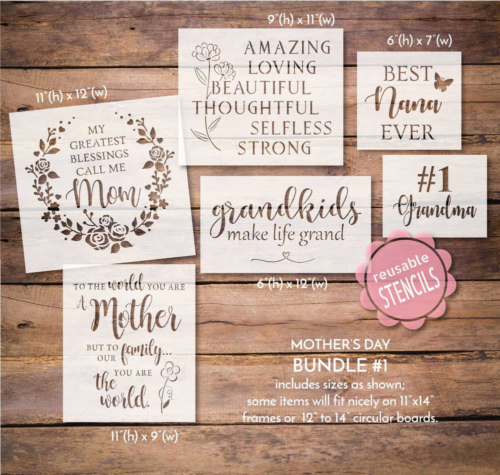 WallCutz  Mother's Day Bundle #1 Stencil