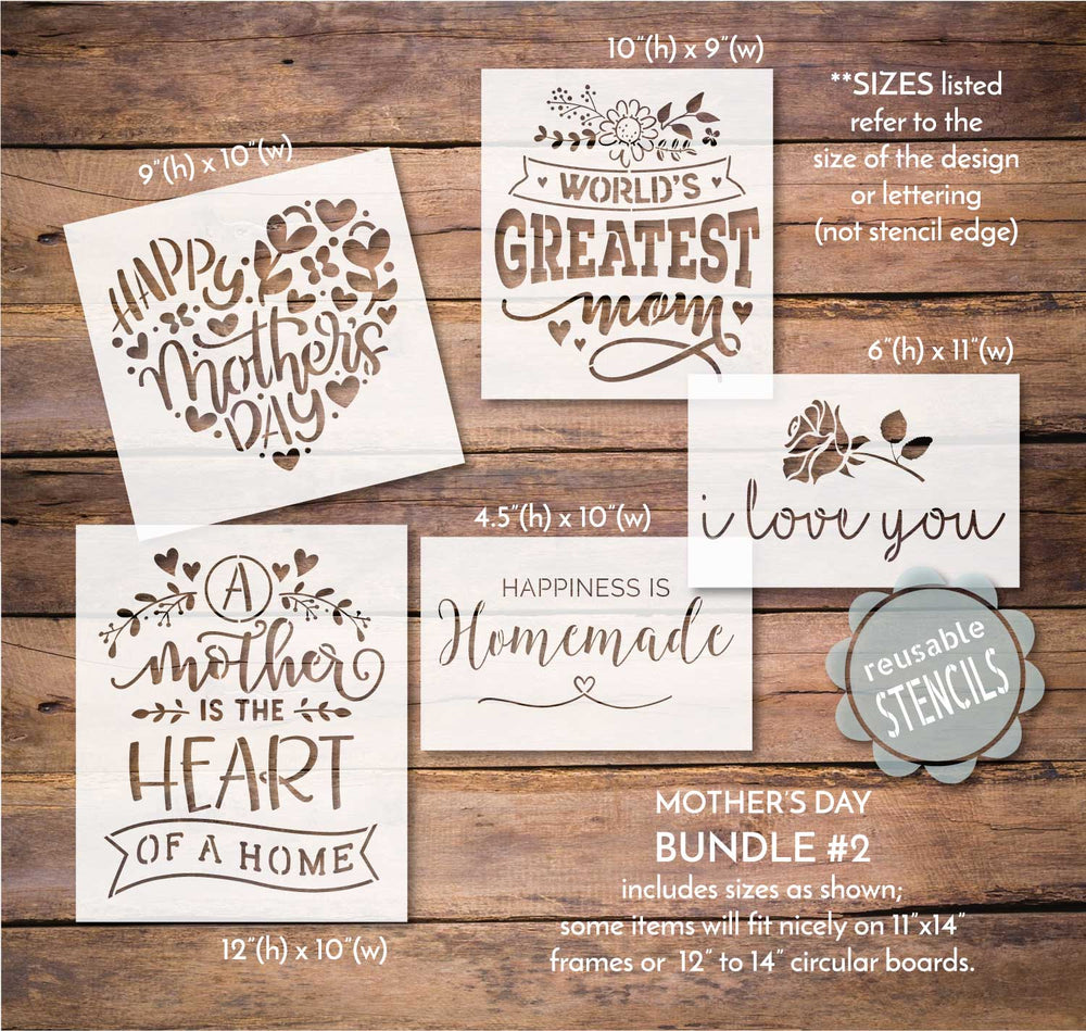 WallCutz  Mother's Day Bundle #2 Stencil