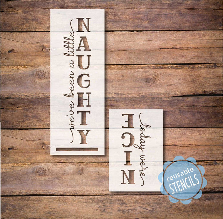 WallCutz  Naughty or Nice / Porch Stencil Stencil