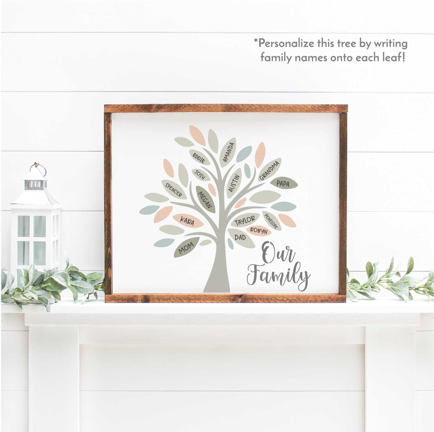 Mother's Day Family Tree Stencil
