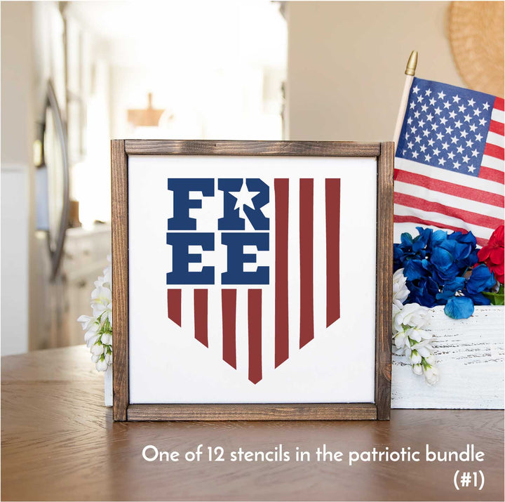 WallCutz  Patriotic Bundle #1 / Stencil Pack Stencil