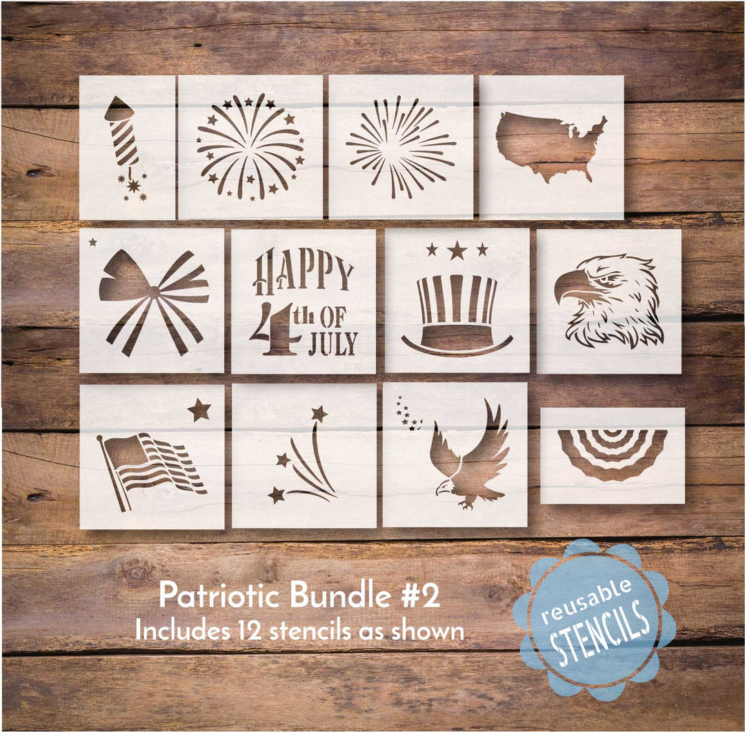 WallCutz  Patriotic Bundle #2 / Stencil Pack Stencil