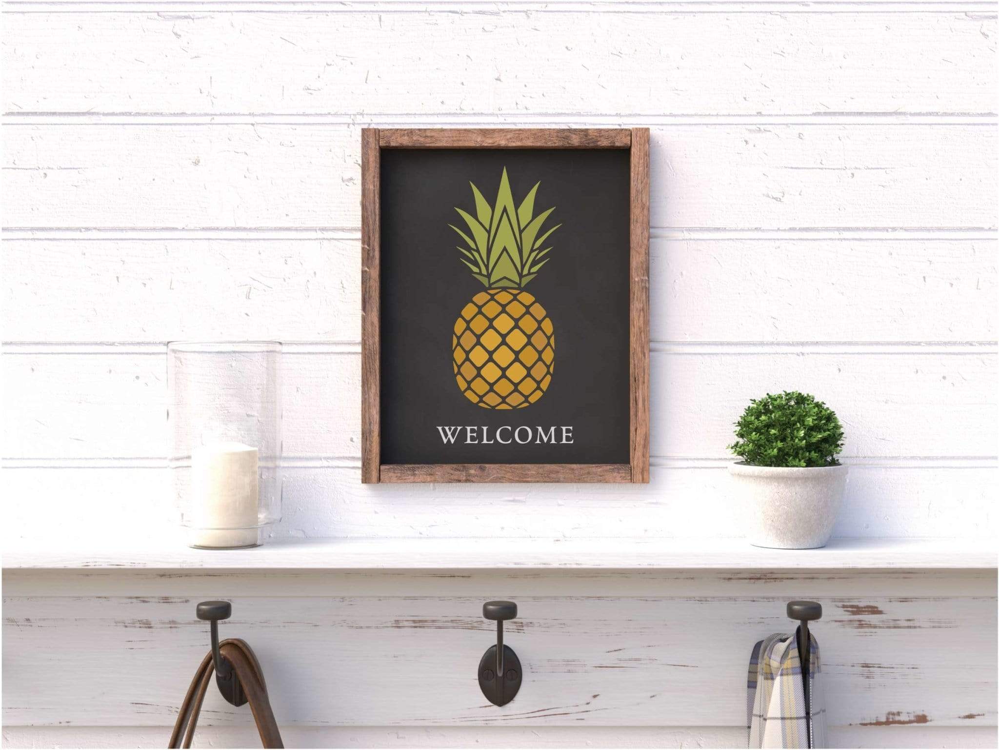 Pineapple Welcome stencil