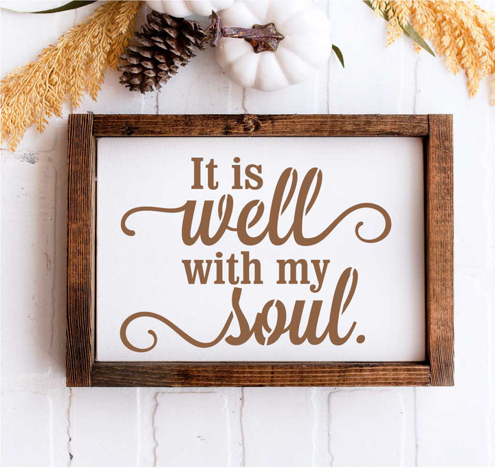 WallCutz  Rise Up / It is Well With My Soul / 2 stencil bundle Stencil