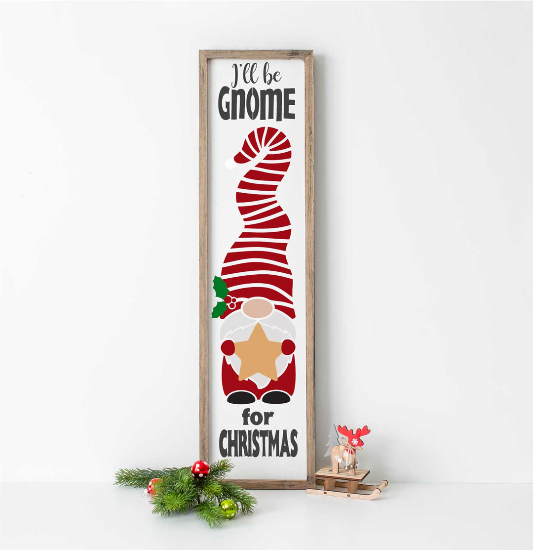 WallCutz  Santa Gnome -Porch Christmas Stencil Stencil